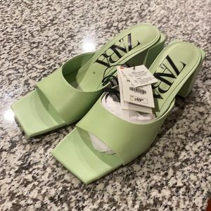 Zara Square Toe Heeled Sandal